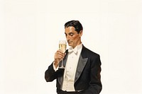 Champagne drinking portrait adult. 