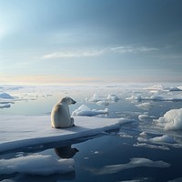 Polar bear, wildlife outdoors. 