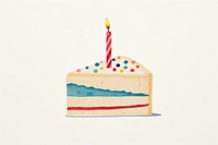 Birthday cake candle dessert icing. AI generated Image by rawpixel.