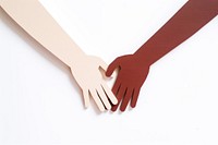 Holding hands white background togetherness appliance. 