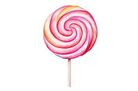 Candy lollipop confectionery food white background. 