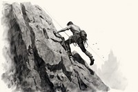 Climbing adventure outdoors drawing. 