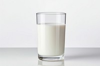 Glass milk dairy drink. 