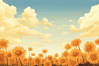 Sunflower field sky landscape backgrounds outdoors. 