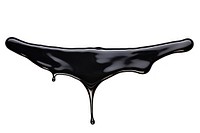 Black oil underwear white background undergarment. 