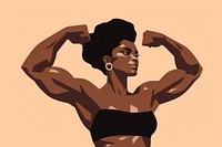 Strong black woman adult back weightlifting. AI generated Image by rawpixel.