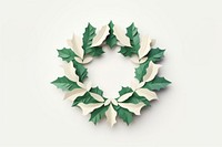 Wreath paper holly plant. 