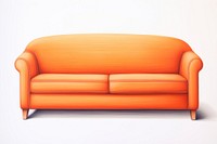 Luxury orange sofa furniture comfortable relaxation. AI generated Image by rawpixel.