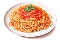 Spaghetti pasta sauce plate. 