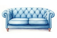 Luxury blue sofa furniture armchair white background. AI generated Image by rawpixel.