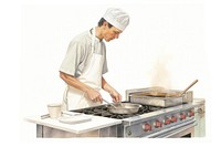 A man cooking kitchen adult food. AI generated Image by rawpixel.
