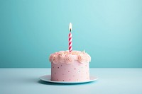 Candle cake birthday dessert. AI generated Image by rawpixel.