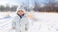 Happy kid portrait outdoors nature. 