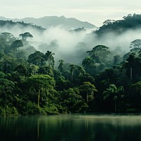 Photo of Amazon rainforest. 