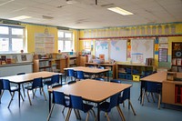 Classroom school architecture furniture. 