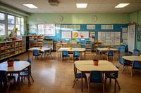 Classroom school architecture furniture. 