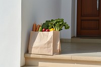 Bag vegetable architecture container. 