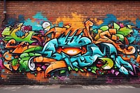 Graffiti colorful street brick wall. AI generated Image by rawpixel.