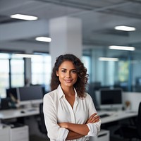 Business woman smiling office adult. AI generated Image by rawpixel.