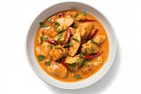 Thai Panang Chicken Curry curry food plate. AI generated Image by rawpixel.