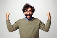 Shouting laughing success smiling. AI generated Image by rawpixel.