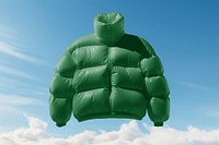 Puffer jacket mockup, winter apparel psd