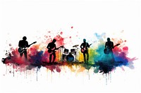 Music band concert silhouette musician. AI generated Image by rawpixel.
