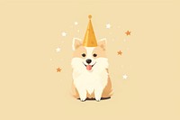 Celebration hat dog mammal animal pet. AI generated Image by rawpixel.
