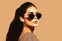 Sunglasses portrait adult woman. AI generated Image by rawpixel.