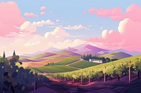 Vineyard agriculture landscape outdoors. AI generated Image by rawpixel.