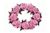 Wreath rose flower plant. 