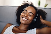 Listening smile adult happy. AI generated Image by rawpixel.