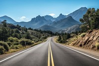 Road outdoors mountain highway. 