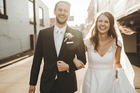 Wedding bride cheerful laughing. 