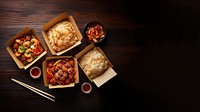 Chinese take-out food chopsticks meal xiaolongbao. AI generated Image by rawpixel.