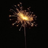 Burning sparkler fireworks outdoors nature. 