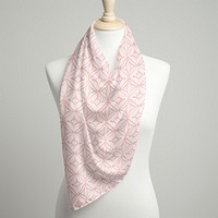 Pink patterned silky scarf