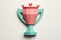 Paper craft trophy achievement creativity decoration. 