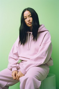 Asian mixed race photography sweatshirt portrait. AI generated Image by rawpixel.