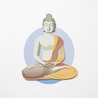 Yoga sitting buddha art. AI generated Image by rawpixel.