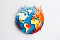 Craft globe fire art. AI generated Image by rawpixel.