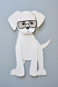 Glasses cartoon puppy paper. AI generated Image by rawpixel.