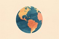 Planet earth globe space topography. AI generated Image by rawpixel.