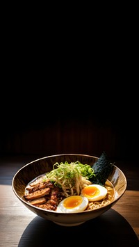 Japanese tonkatsu ramen meal food meat. 