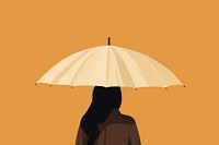 Woman hold umbrella adult silhouette protection. 