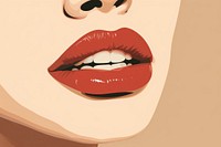 Woman face cosmetics lipstick perfection. AI generated Image by rawpixel.