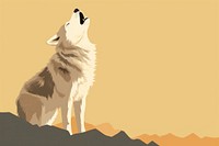 Howling gray wolf animal mammal pet. AI generated Image by rawpixel.