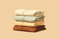 Folded shirts linen relaxation furniture.