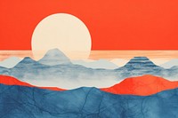 Landscape art backgrounds mountain. AI generated Image by rawpixel.