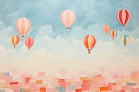 Hot air balloons backgrounds aircraft flying. AI generated Image by rawpixel.